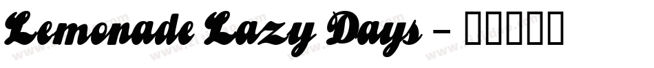 Lemonade Lazy Days字体转换